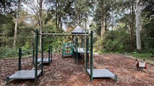 Fearnley Park Playground, Beecroft - Slide Kids Nature Play Monkey Bar Bridge Pole