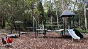 Fearnley Park Playground, Beecroft - Slide Kids Nature Play Monkey Bar Bridge Pole6