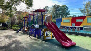 Beecroft Railway Station Gardens Playground Train Themed Slide