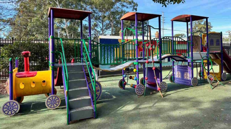 Beecroft Railway Station Gardens Playground Train Themed